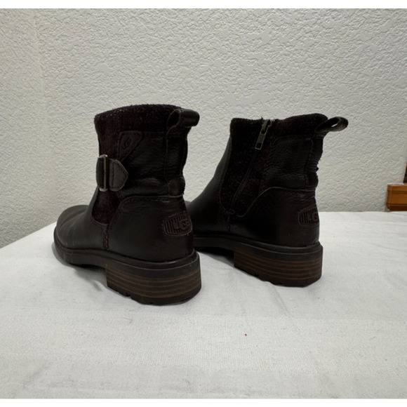 UGG Women's Size 7 Ankle Boots Booties Leather 1120775 Brown - Picture 8 of 10